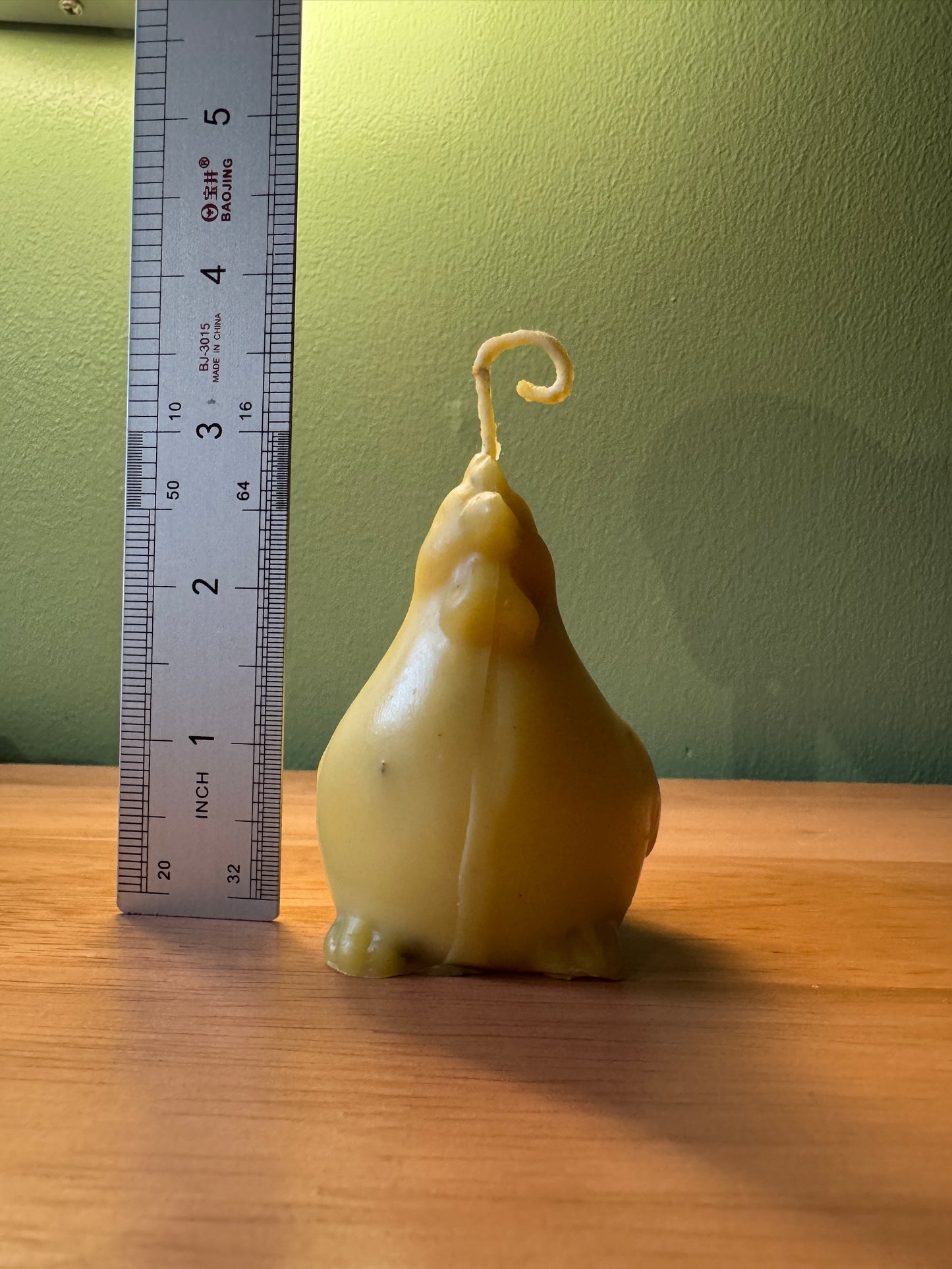 Lavender or Sage infused 100% beeswax CHICKEN Candle. Vermont grown & made!