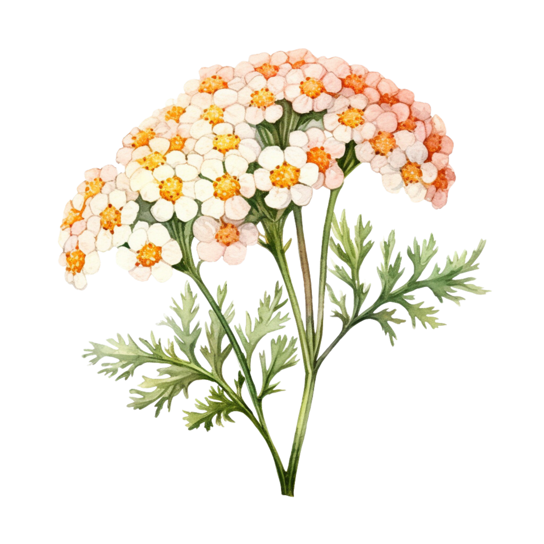 yarrow flower water color