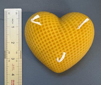 100% beeswax Three Hearts Candles. Vermont grown & made! Infused with your favorite herbs!