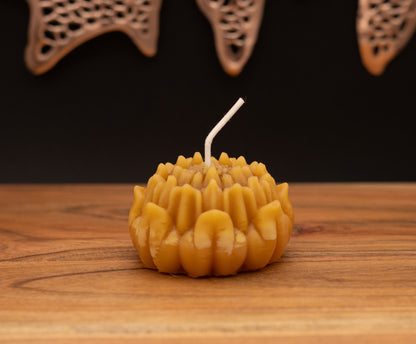 beeswax candle flower