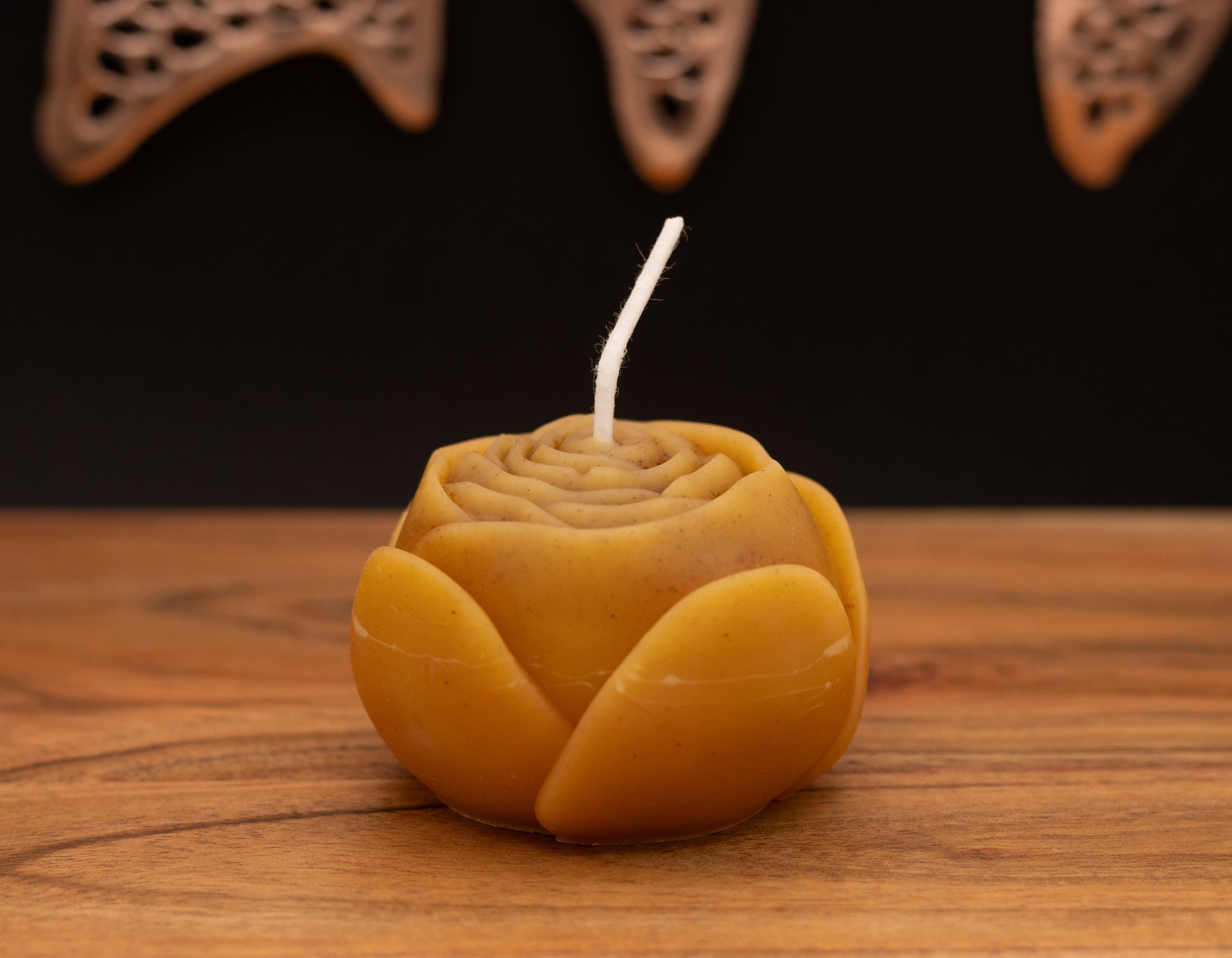 beeswax candle flower