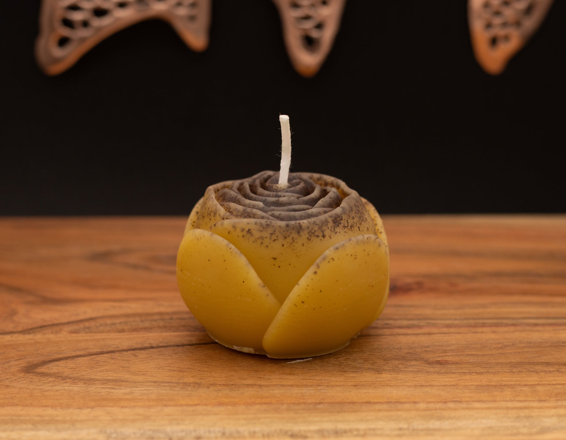 beeswax candle flower