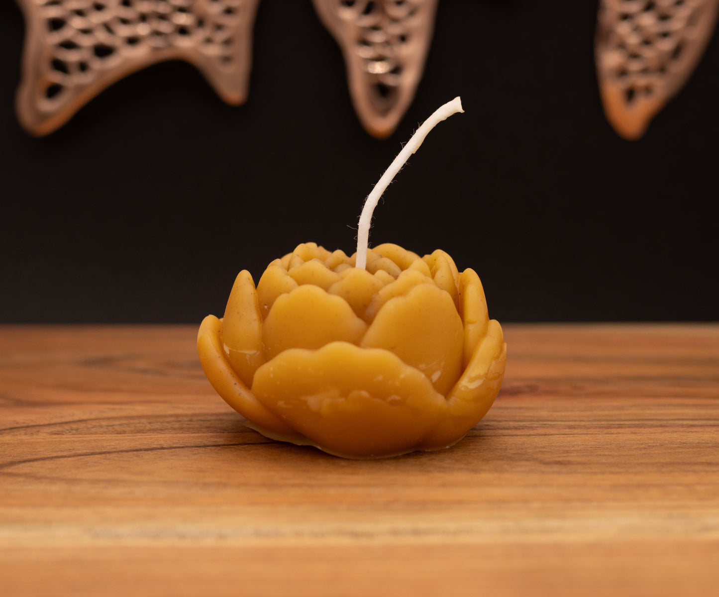 beeswax candle flower