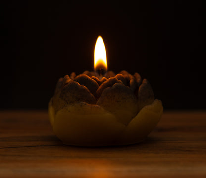 pure beeswax candle flower