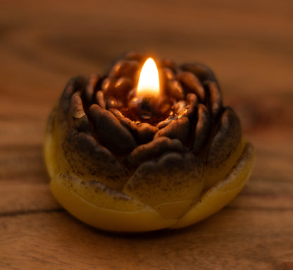 beeswax candle flower