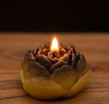 beeswax candle flower