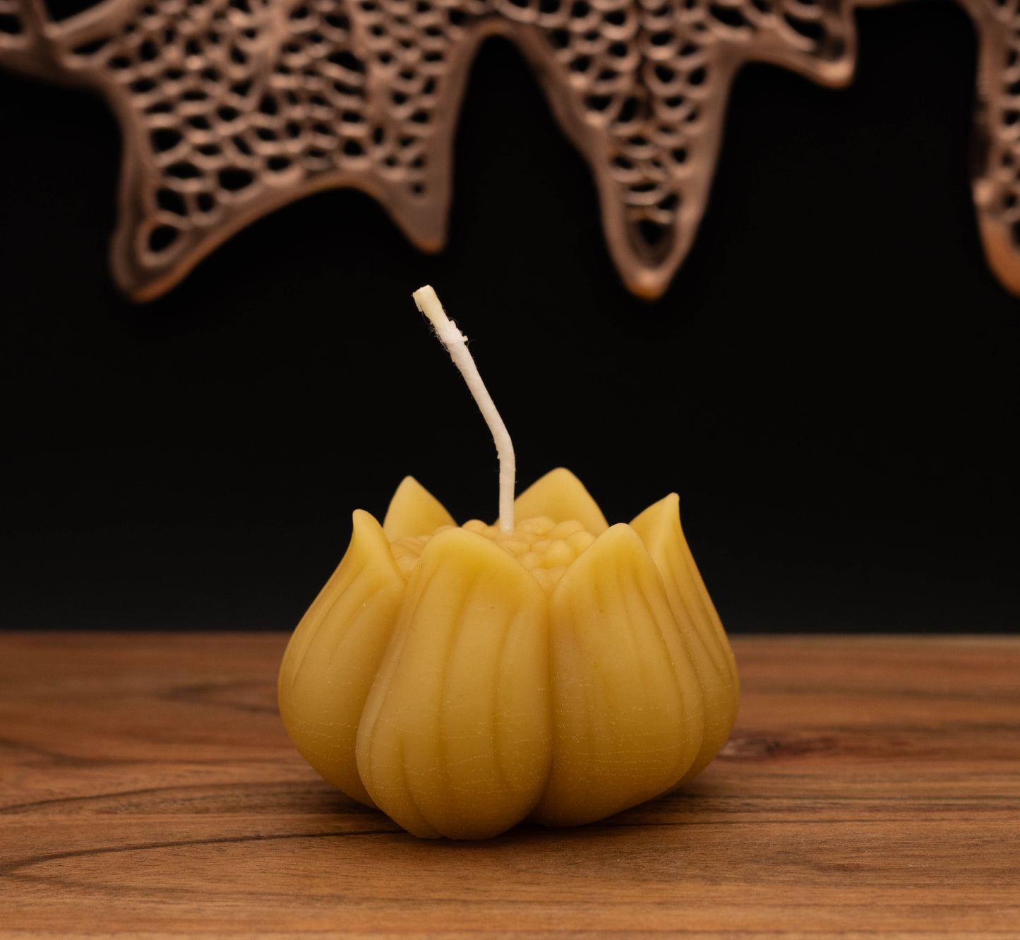 beeswax candle flower