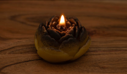 beeswax candle flower