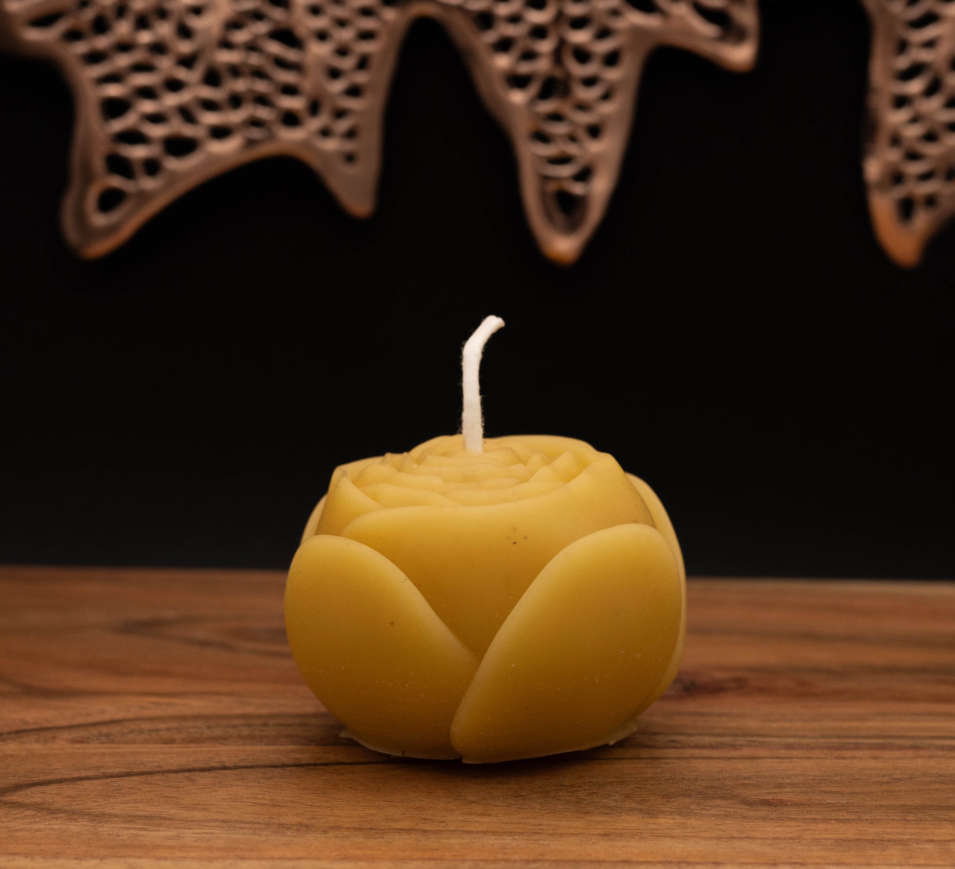 beeswax candle flower