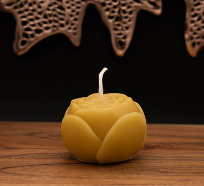 beeswax candle flower